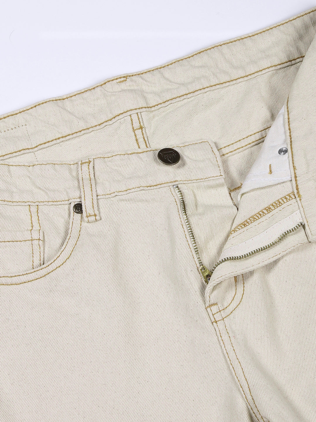 Thomas Scott Men Beige Mid-Rise Non Stretchable Baggy Jeans