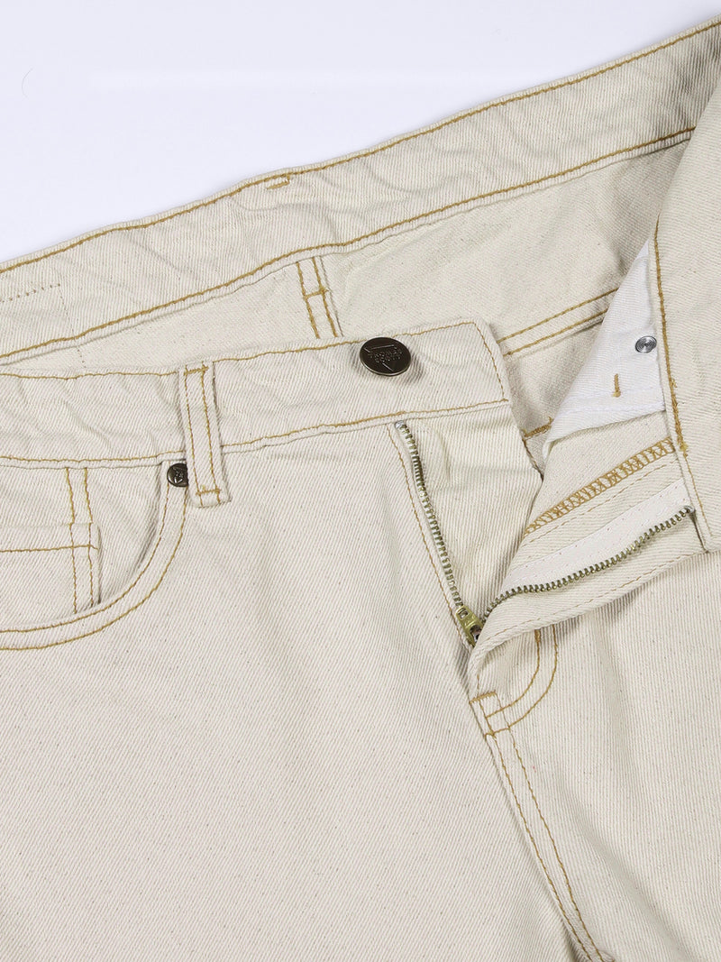 Thomas Scott Men Beige Mid-Rise Non Stretchable Baggy Jeans