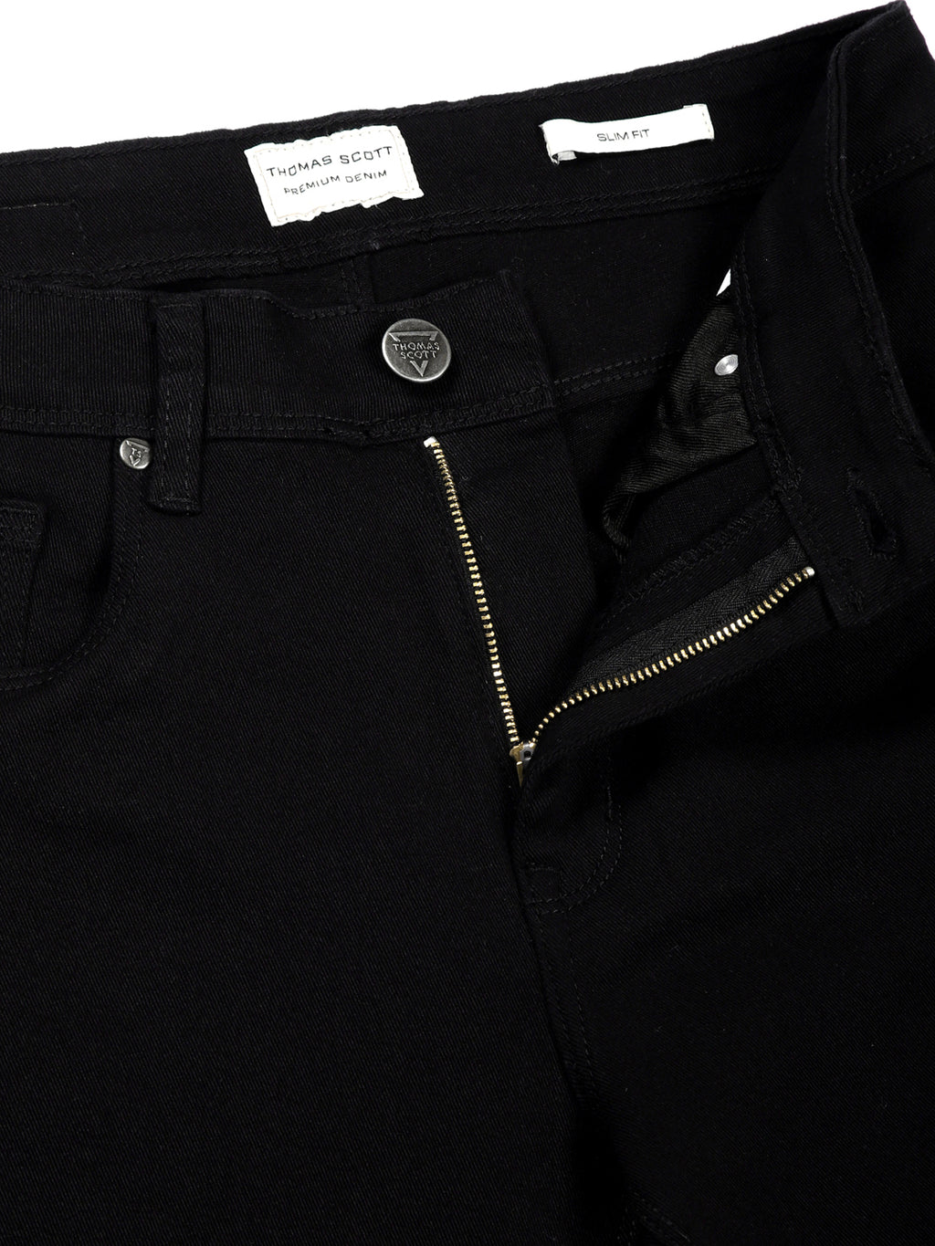 Thomas Scott Men Black Mid-Rise Slim Fit Stretchable Jeans