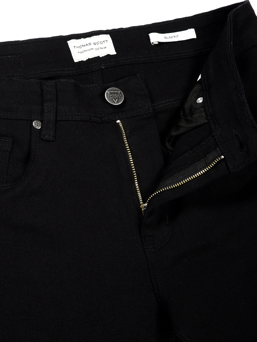 Thomas Scott Men Black Mid-Rise Slim Fit Stretchable Jeans
