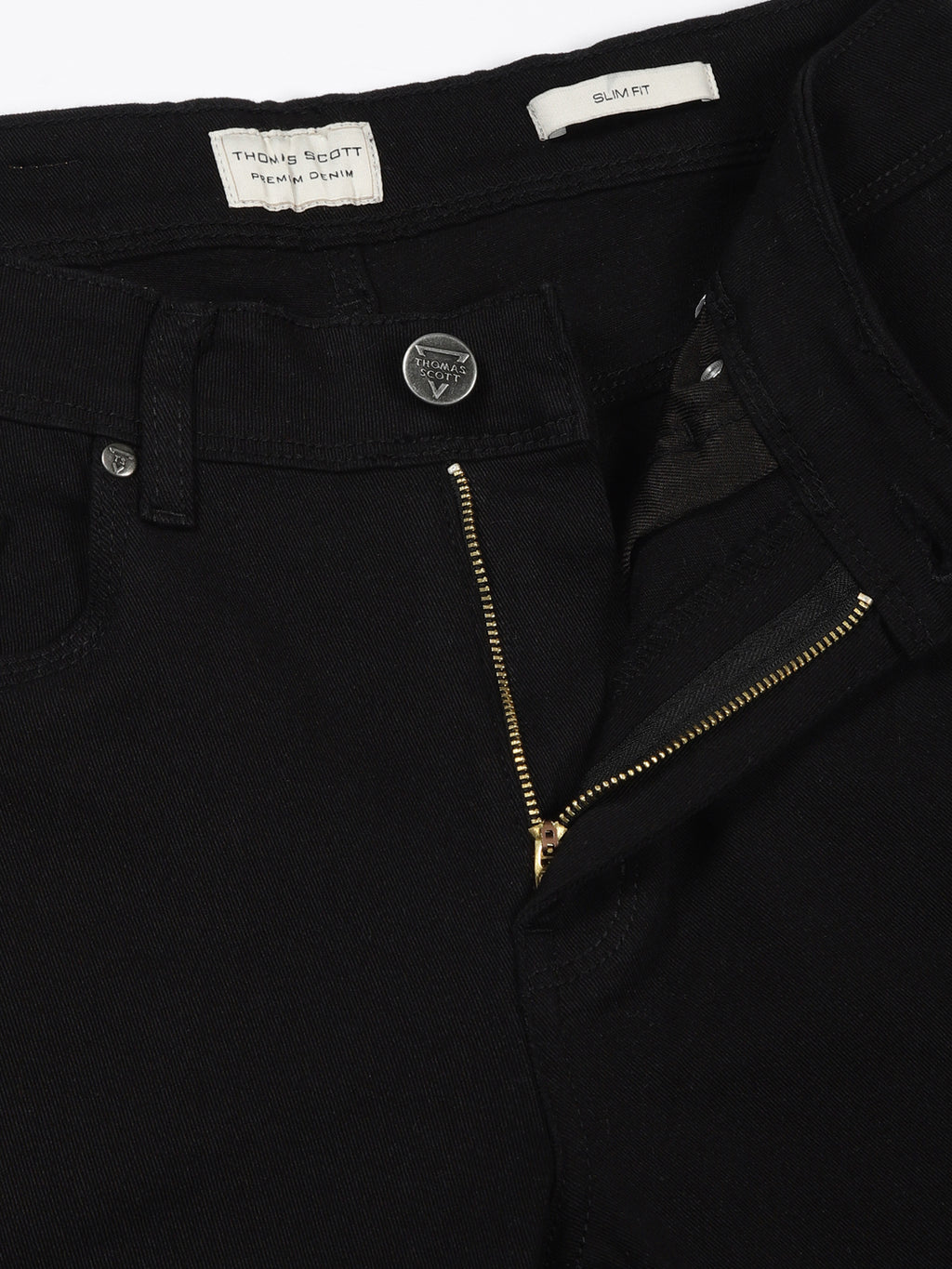 Thomas Scott Men Black Mid-Rise Slim Fit Stretchable Jeans