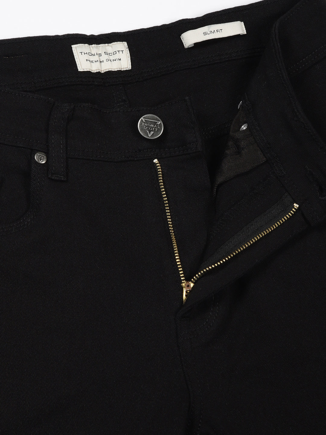 Thomas Scott Men Black Mid-Rise Slim Fit Stretchable Jeans