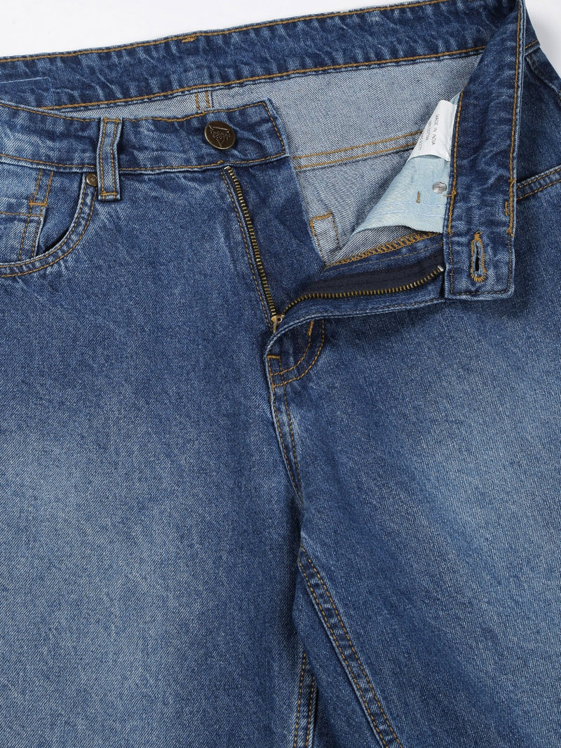Thomas Scott Men MidBlue Mid-Rise Baggy Fit Cotton Non Stretchable Jeans