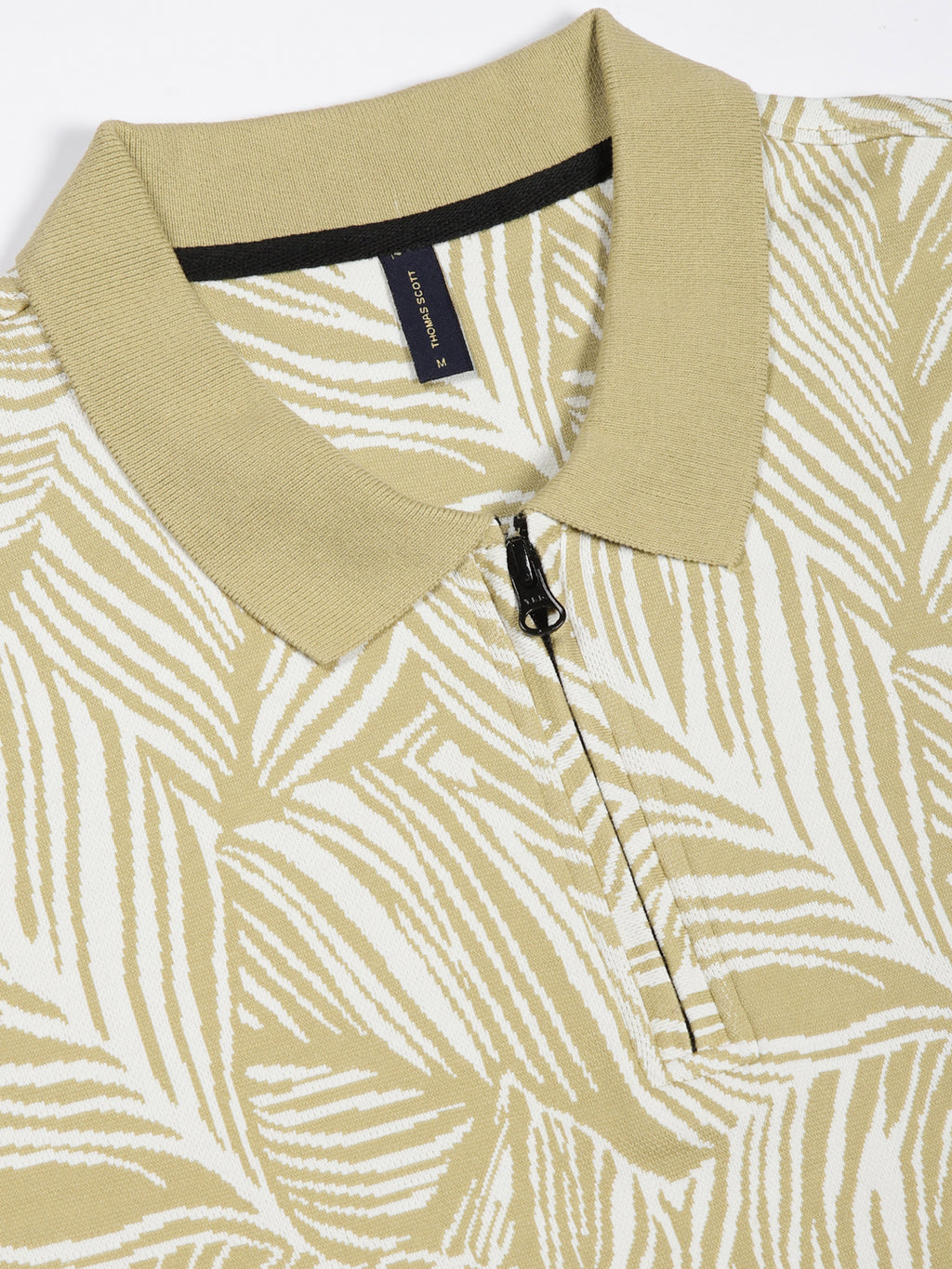 Thomas Scott Men Pista Floral Printed Polo Collar Pockets T-shirt