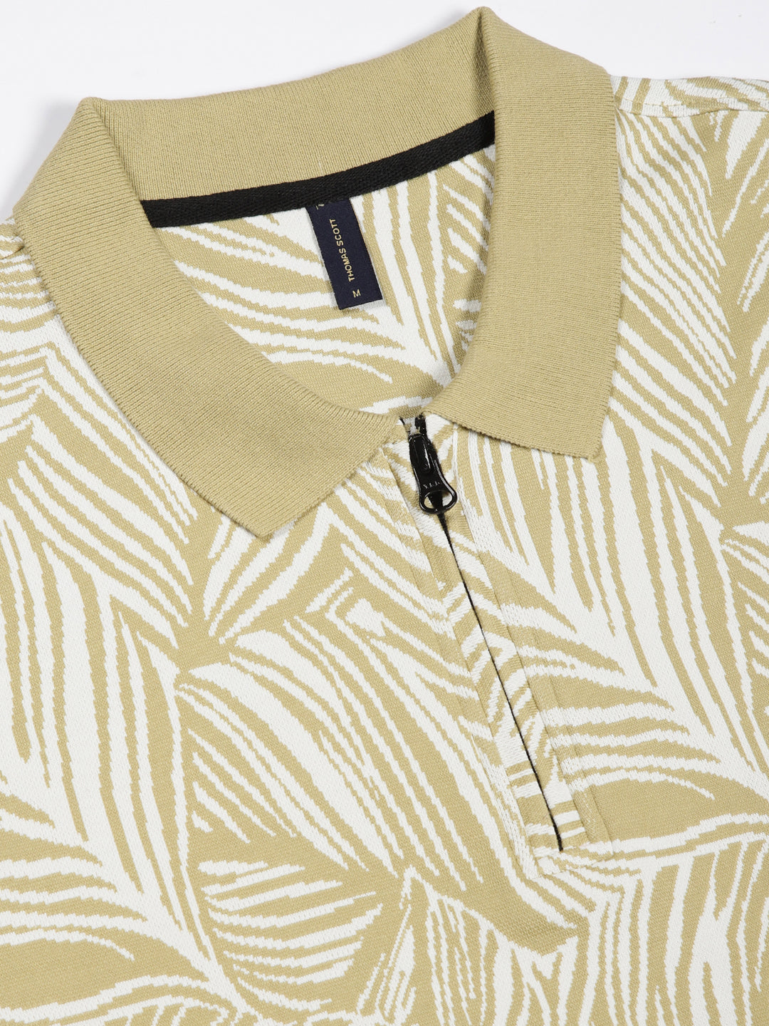 Thomas Scott Men Pista Floral Printed Polo Collar Pockets T-shirt