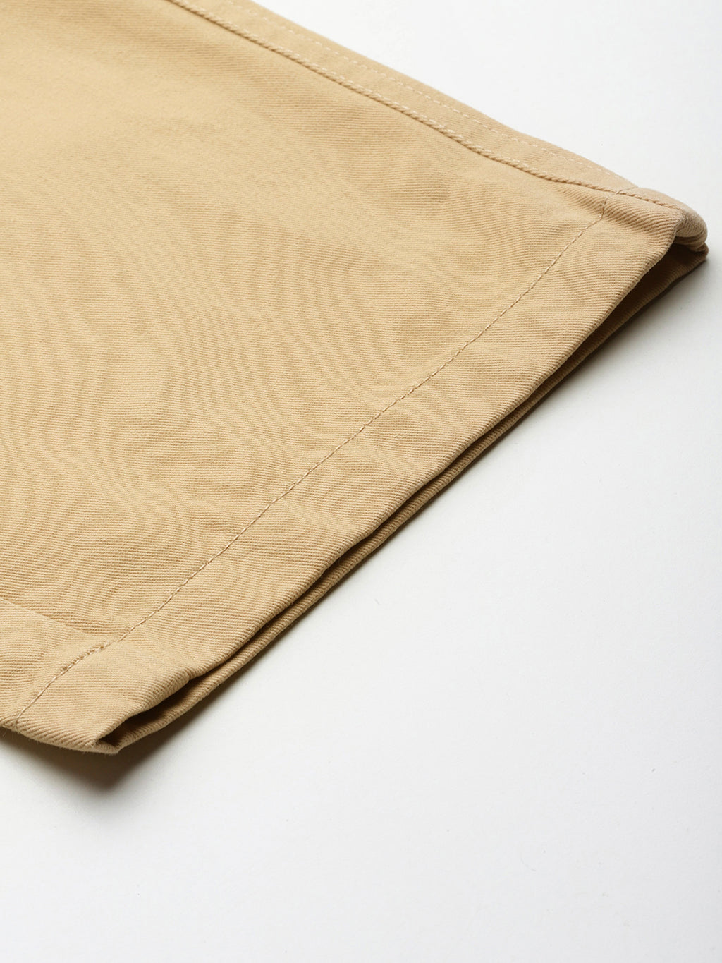 Thomas Scott Men Beige Plus Size Regular fit Mid-rise Cotton Woven Cargo Trouser