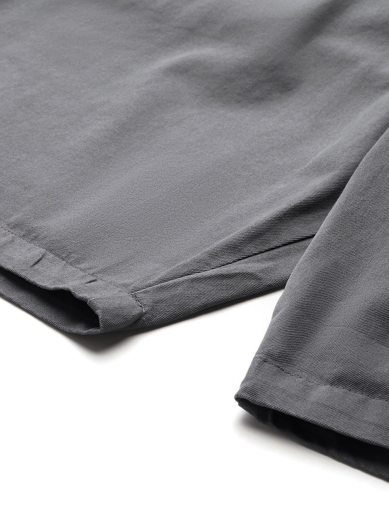 Thomas Scott Men Grey Plus Size Regular fit Mid-rise Cotton Woven Outdoor Shorts