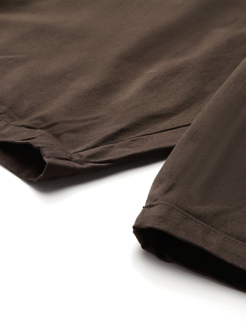 Thomas Scott Men Olive Plus Size Regular fit Mid-rise Cotton Woven Outdoor Shorts