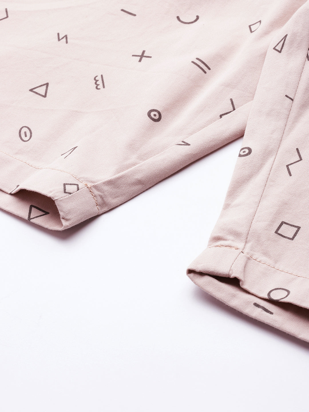 Thomas Scott Men Beige Plus Size Regular Fit Mid-Rise Geometric Print Woven Outdoor Shorts
