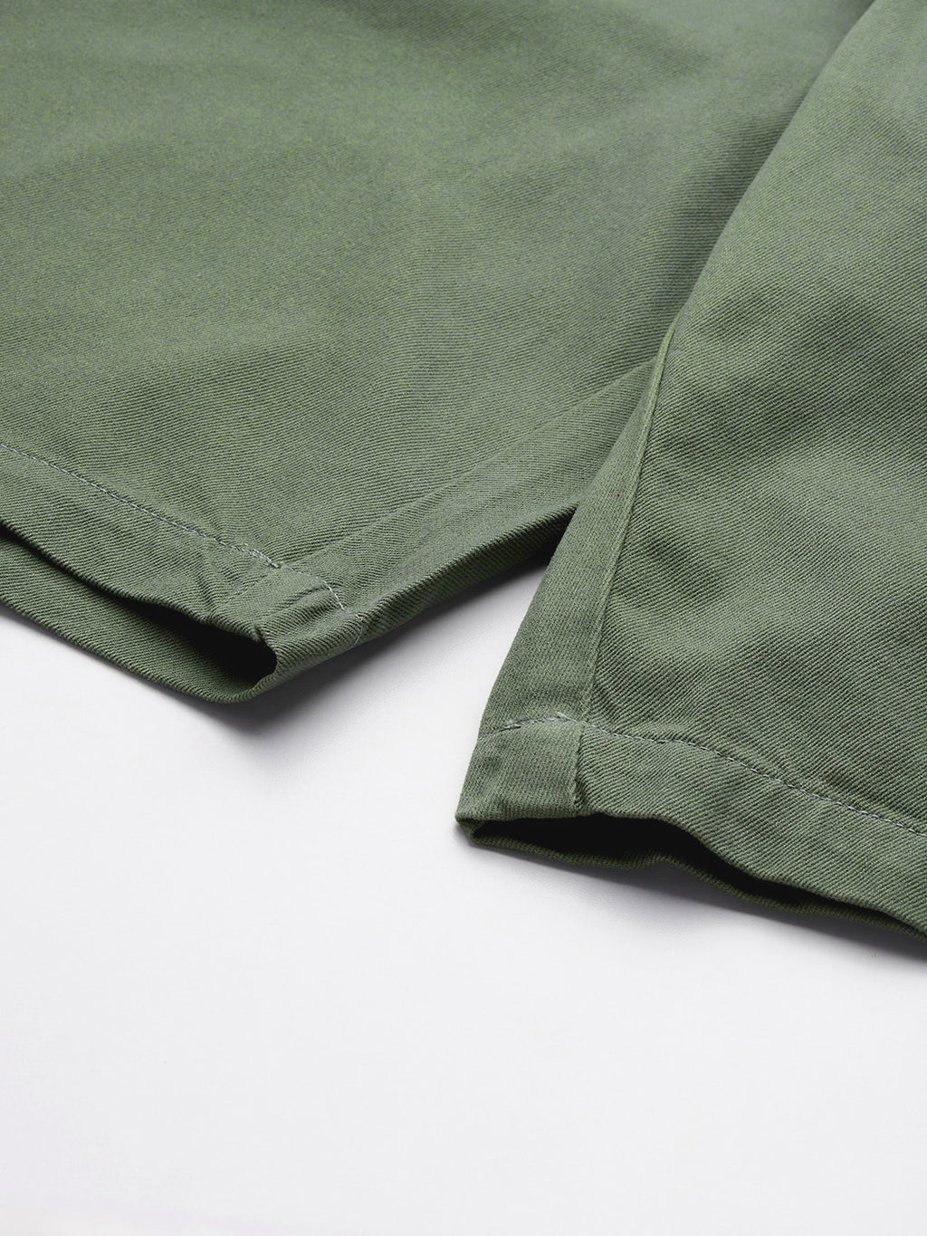 Thomas Scott Men Olive Plus Size Regular Fit Mid-Rise Cotton Woven Chinos Shorts