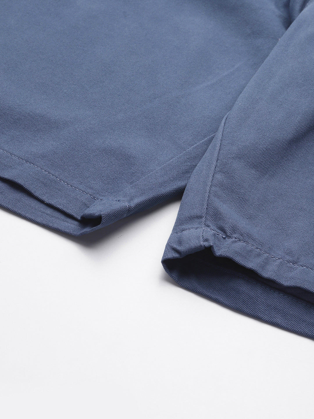 Thomas Scott Men Blue Plus Size Regular Fit Mid-Rise Cotton Woven Chinos Shorts
