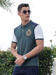 Bottle Green Regular Fit Short Sleeves Knitted Polo Collar Tshirt For Men