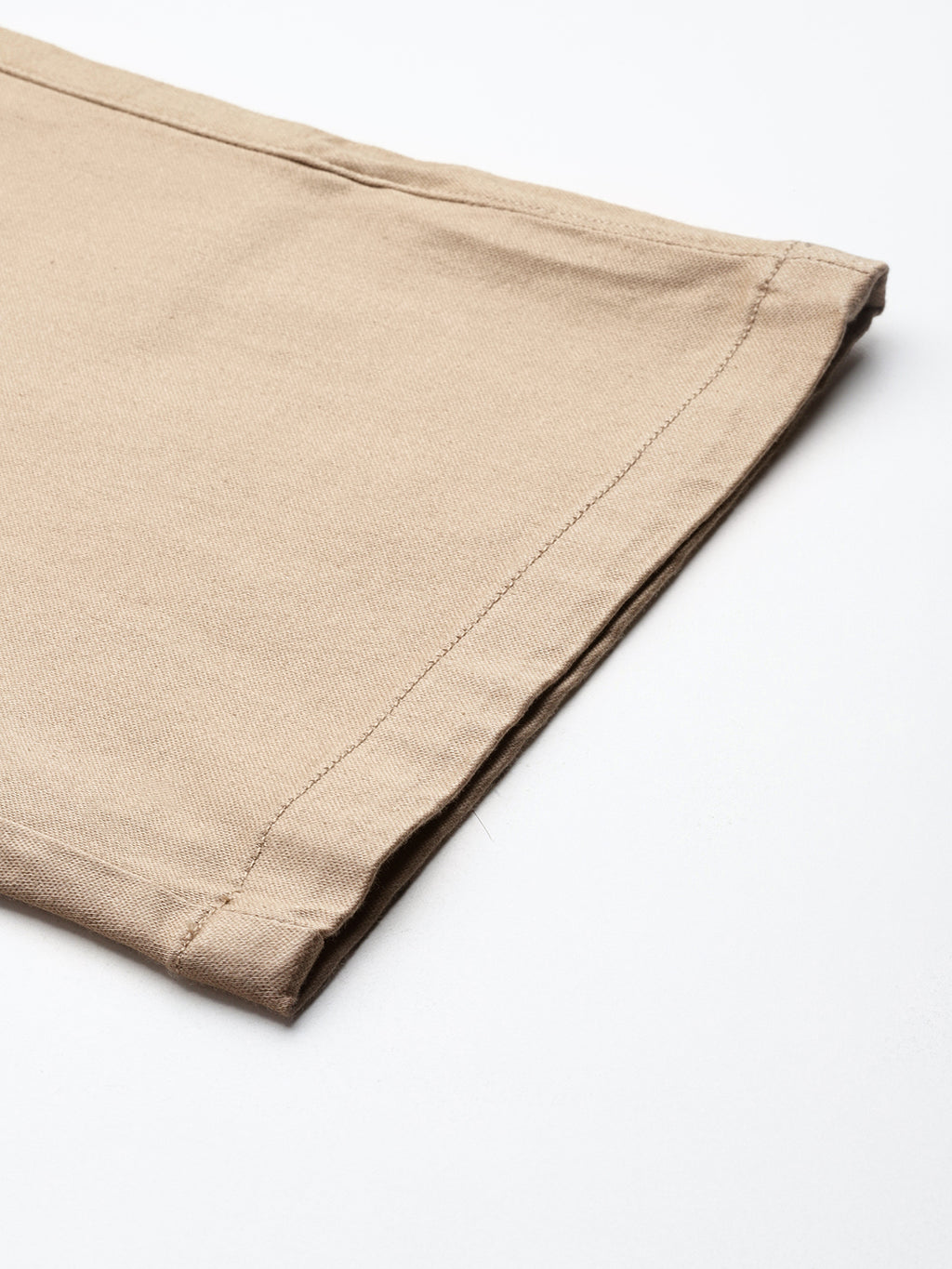 Thomas Scott Men Beige Plus Size Straight Fit Mid-Rise Solid Woven Chinos Trouser
