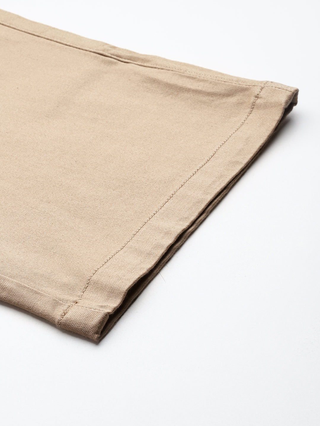 Thomas Scott Men Beige Plus Size Straight Fit Mid-Rise Solid Woven Chinos Trouser