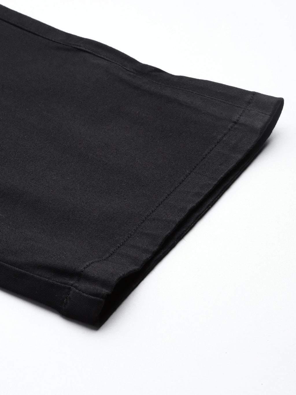 Thomas Scott Men Black Plus Size Straight Fit Mid-Rise Solid Woven Chinos Trouser