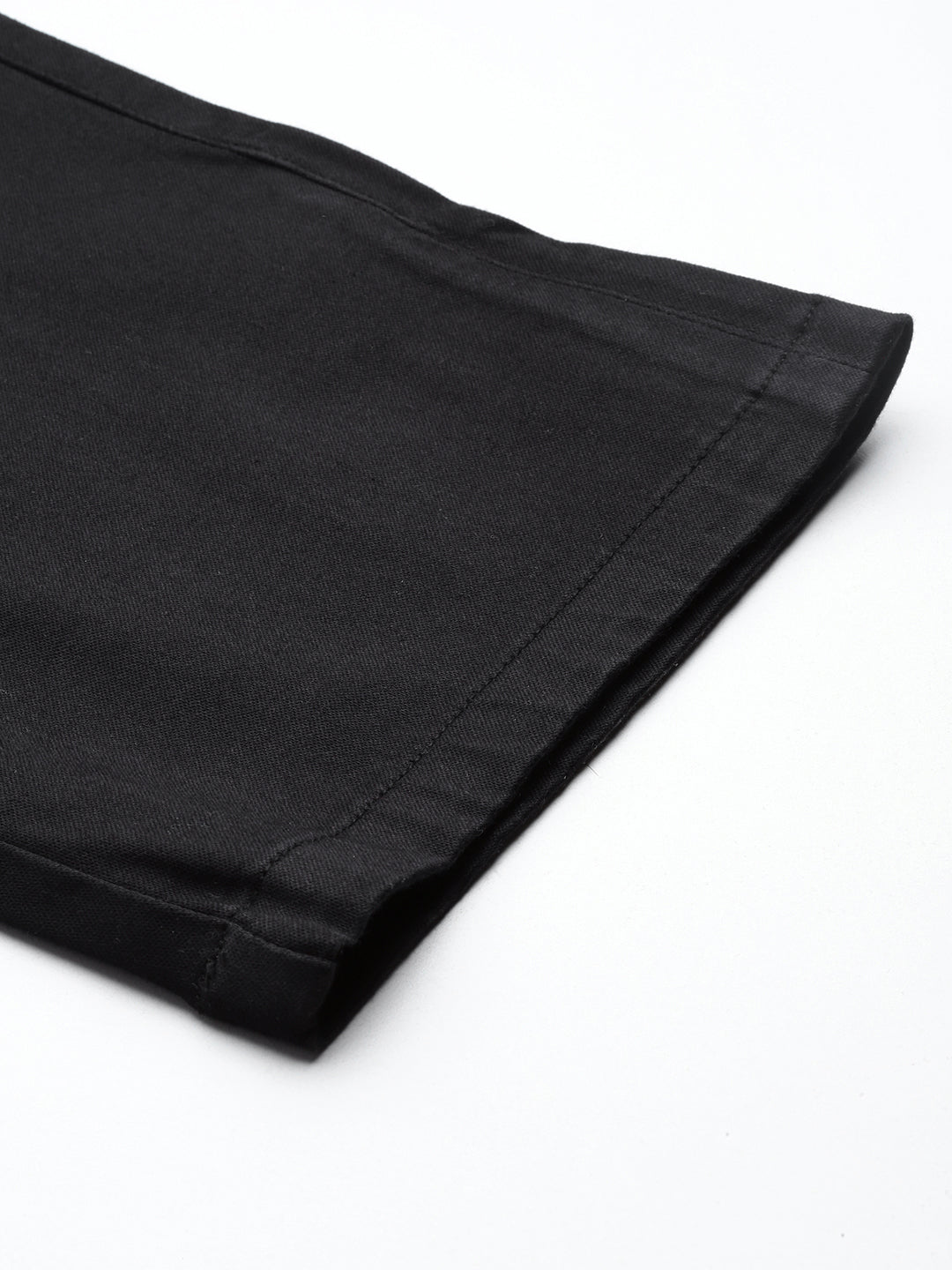 Thomas Scott Men Black Plus Size Straight Fit Mid-Rise Solid Woven Chinos Trouser