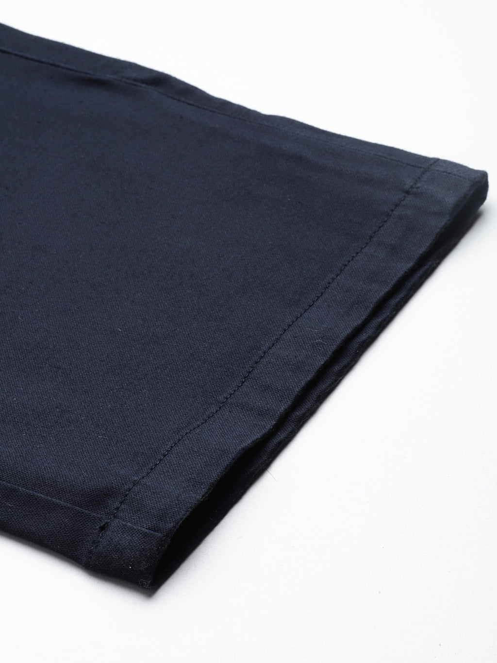 Thomas Scott Men Navy Plus Size Straight Fit Mid-Rise Solid Woven Chinos Trouser