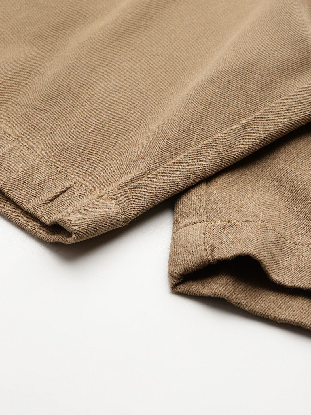 Thomas Scott Men Khaki Plus Size Regular Fit Mid-Rise Woven Cargo Shorts