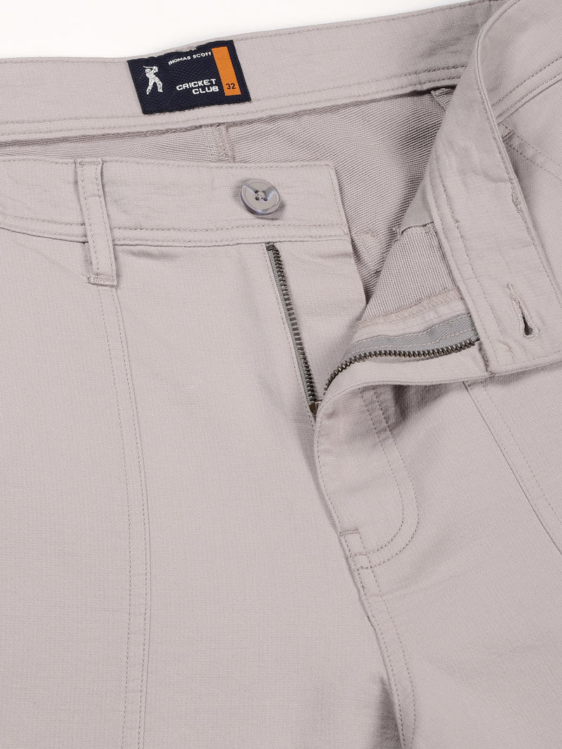 Thomas Scott Men Grey Straight Fit Mid-Rise Cargo Shorts