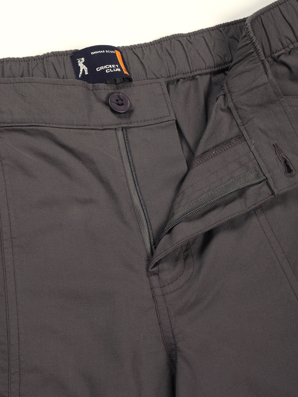 Thomas Scott Men Grey Regular Fit Mid Rise Pure Cotton Shorts