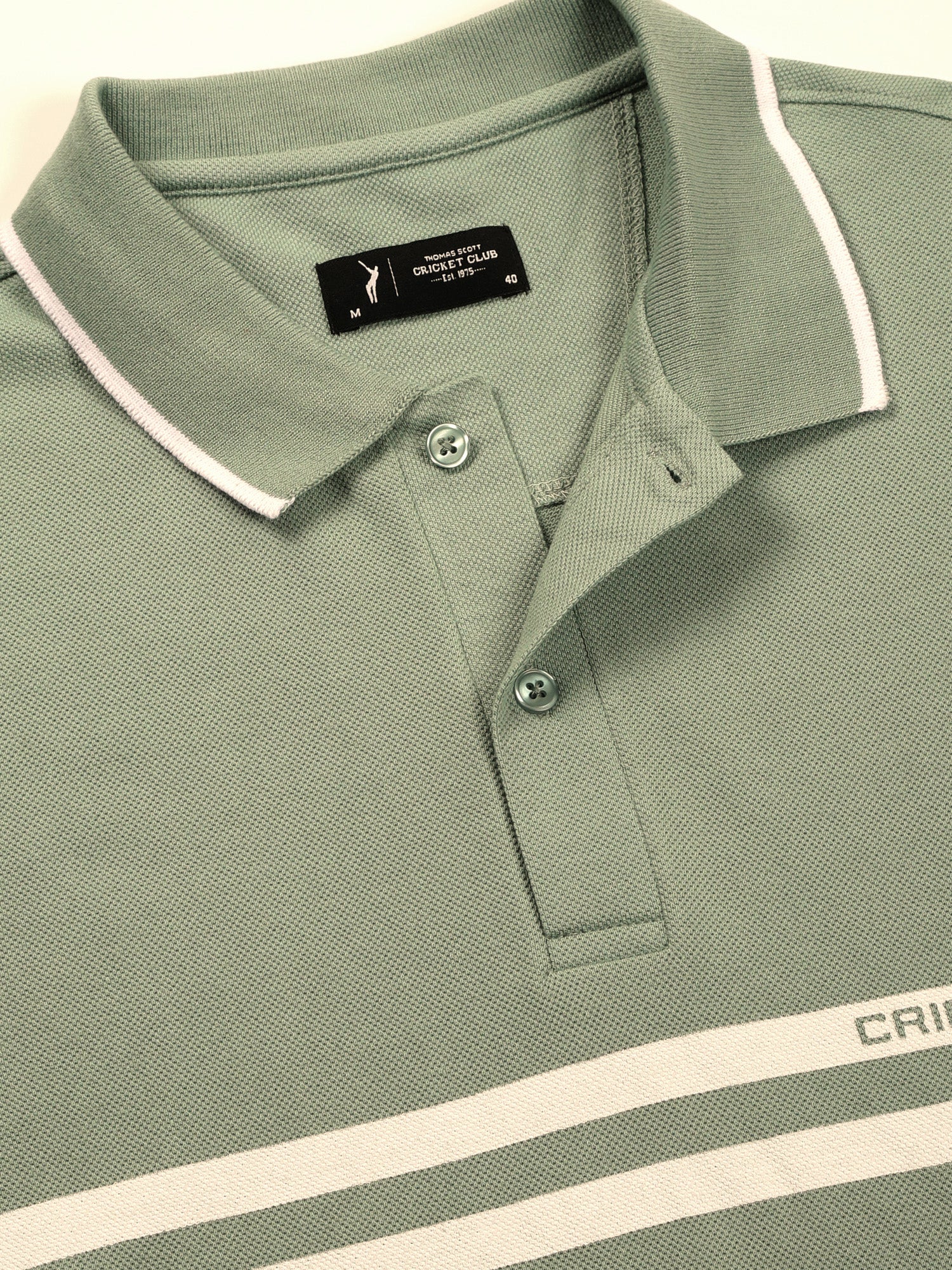 Thomas Scott Men Pista Regular Fit Short Sleeves Knitted Polo Collar T-shirt