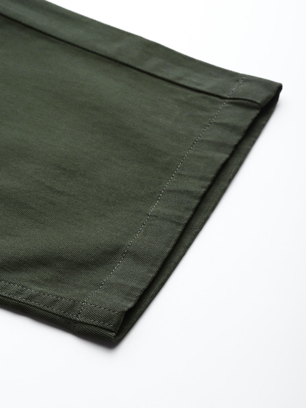 Thomas Scott Men Green Plus Size Smart Easy Wash Regular Fit Mid-Rise Solid Woven Trouser