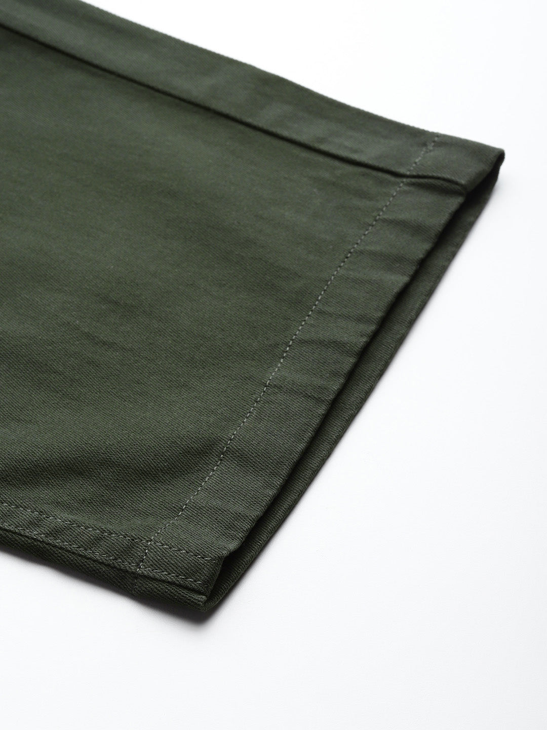 Thomas Scott Men Green Plus Size Smart Easy Wash Regular Fit Mid-Rise Solid Woven Trouser