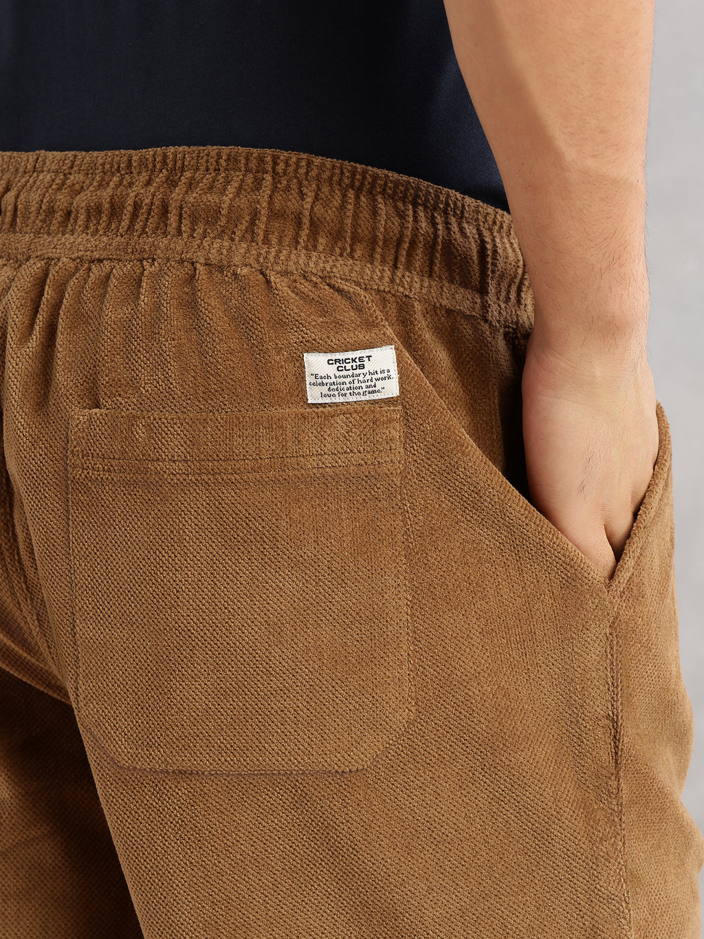 Thomas Scott Men Beige Regular Fit Mid-Rise Corduroy Casual Shorts