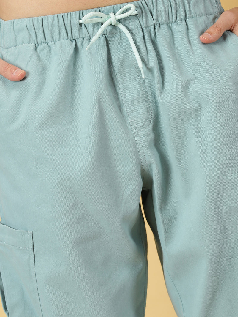 Thomas Scott Men Pista Cricket Club Collection Regular Fit Mid-Rise 100% Cotton Woven Parachute Cargo Joggers