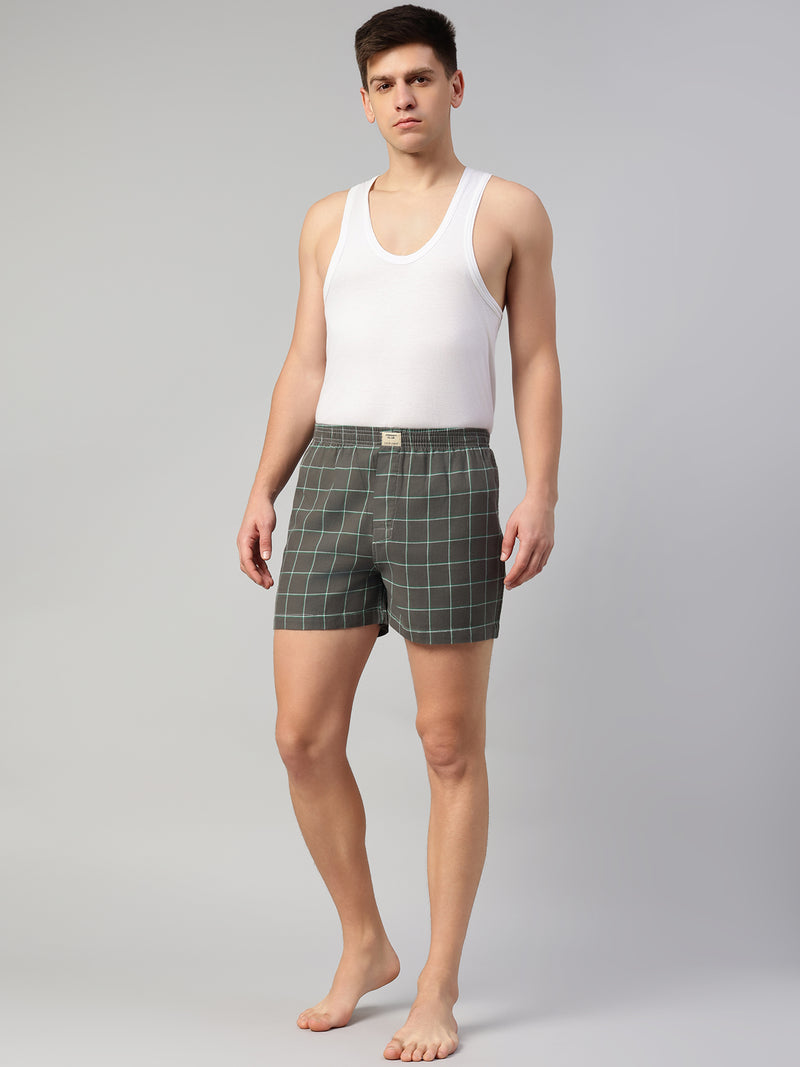 Thomas Scott Men Multicolor Cricket Club Collection Regular Fit 100% Cotton Woven Boxer Shorts (Pack of 3)