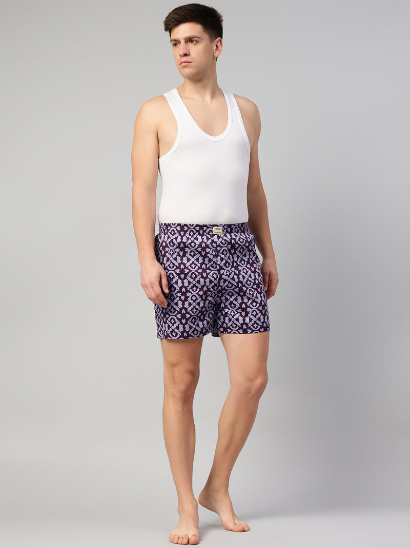 Thomas Scott Men Multicolor Cricket Club Collection Regular Fit 100% Cotton Woven Boxer Shorts (Pack of 3)