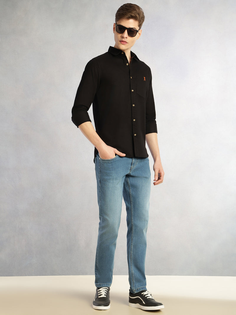 Thomas Scott Men Light Blue Cricket Club Collection Slim Fit Mid-Rise Faded 5 Pockets Stretchable Jeans