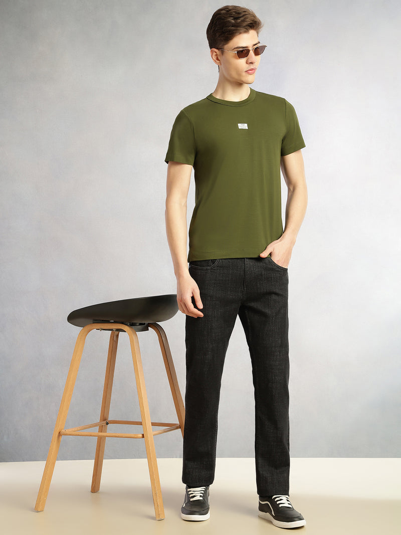 Thomas Scott Men Black Cricket Club Collection Straight Fit Mid-Rise No Faded 5 Pockets Stretchable Jeans