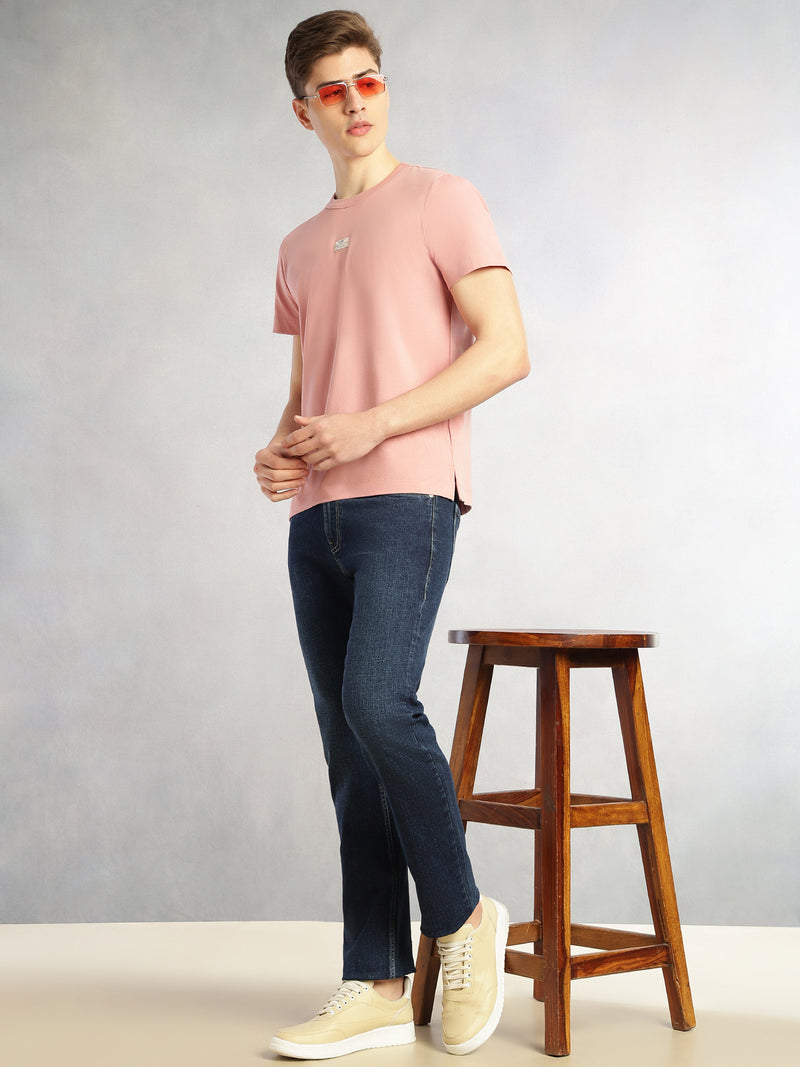 Thomas Scott Men Dark Blue Cricket Club Collection Straight Fit Mid-Rise Faded 5 Pockets Stretchable Jeans