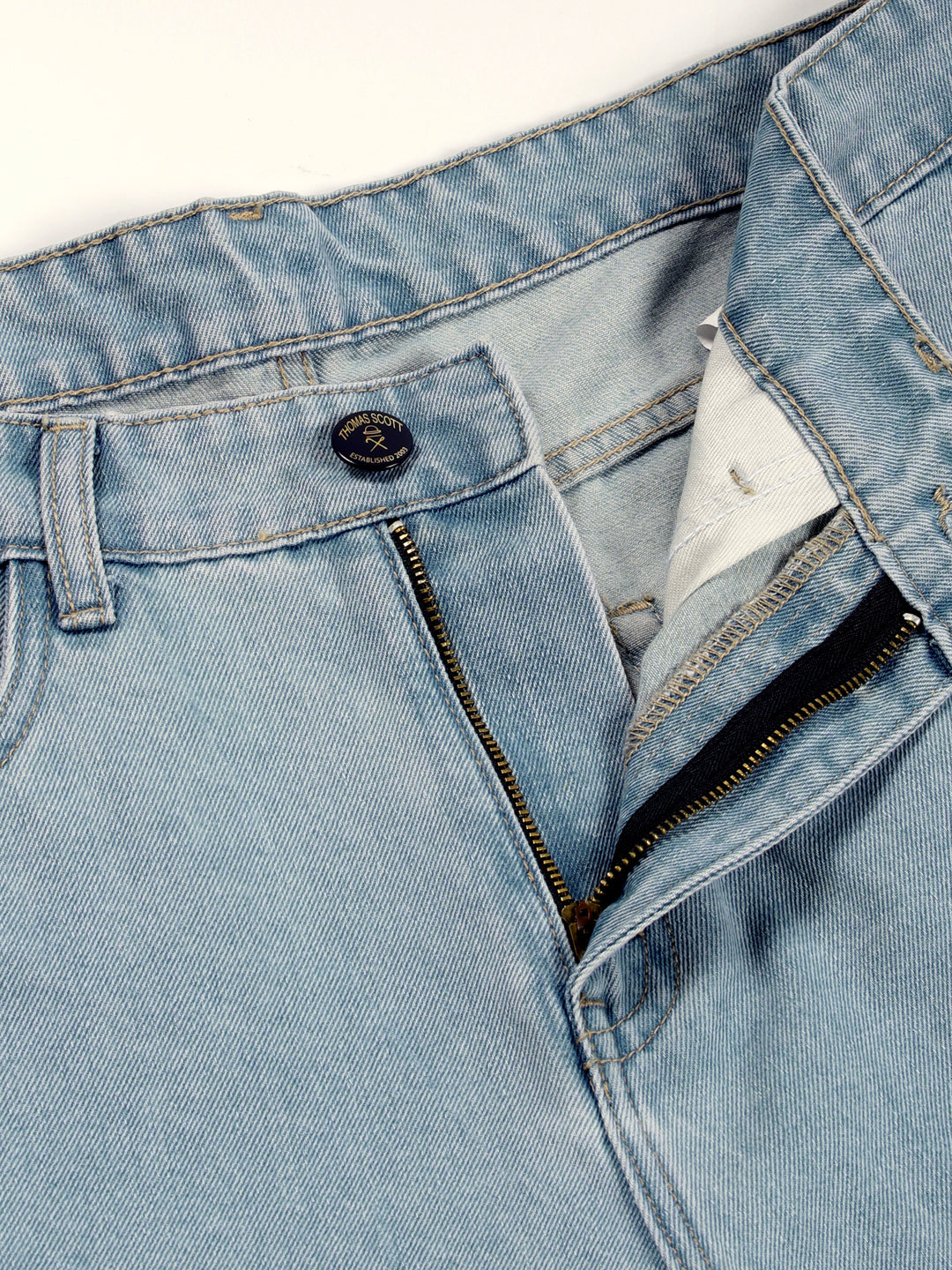 Blue Classic Bootcut Fit Clean Look Non Stretchable Jeans For Men
