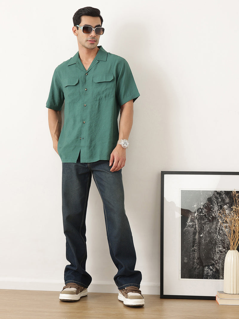 Thomas Scott Men Dark Blue Baggy Fit Medium Shade Clean Look Non Stretchable Jeans