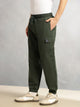Thomas Scott Men Green Cricket Club Collection Cargo Fit Mid Rise Solid 100% Cotton Woven Joggers