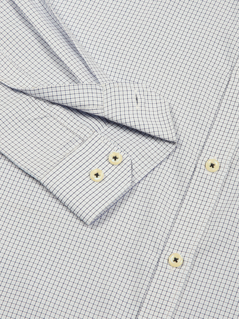 Thomas Scott Men Smart Gingham Checks Opaque Checked Formal Shirt