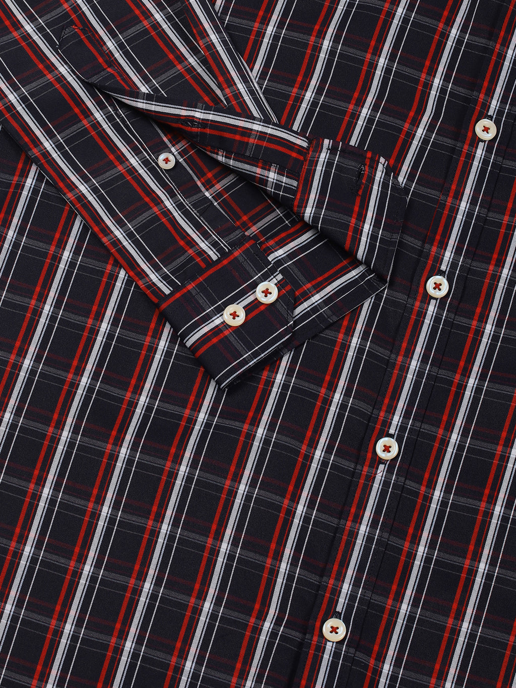 Thomas Scott Men Smart Tartan Checks Opaque Checked Formal Shirt