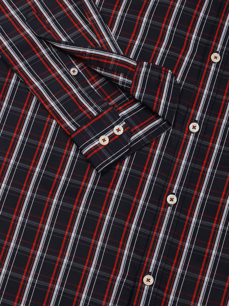 Thomas Scott Men Smart Tartan Checks Opaque Checked Formal Shirt