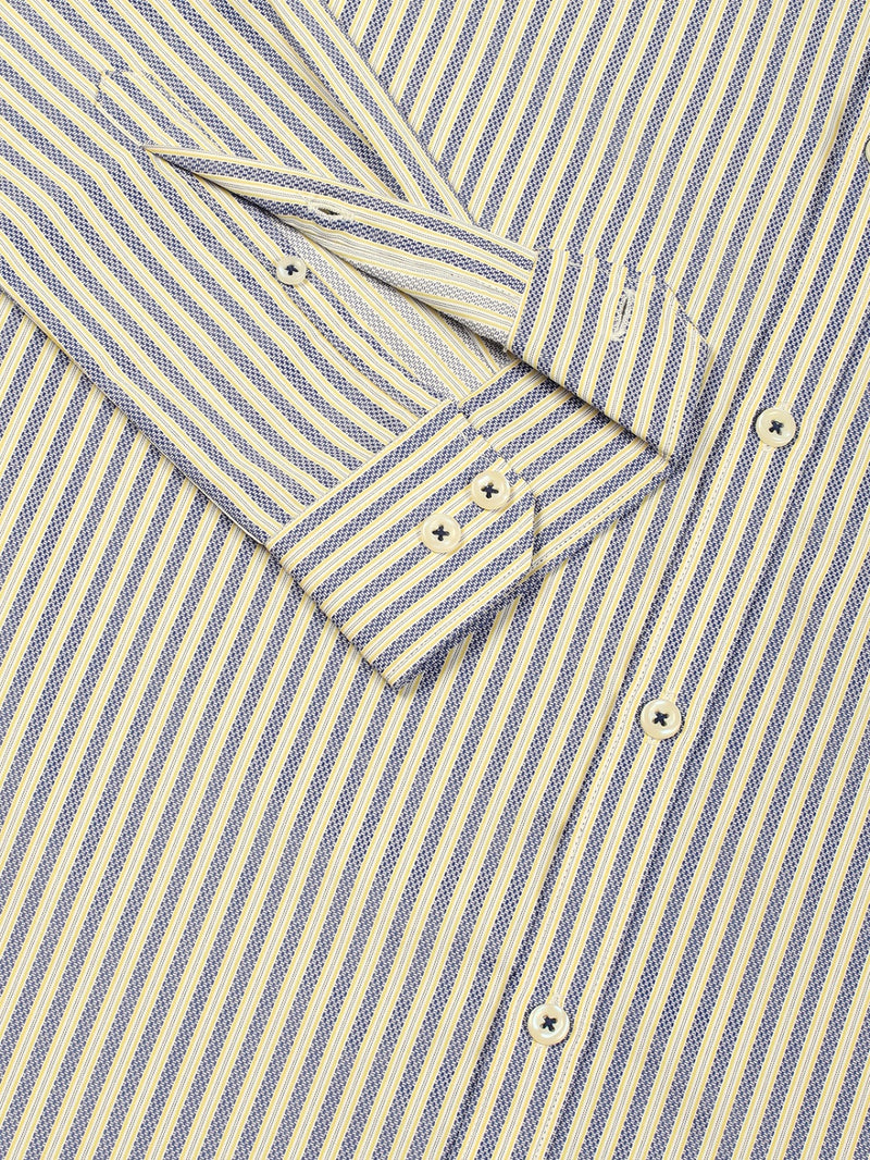 Thomas Scott Men Smart Pinstripes Opaque Striped Formal Shirt