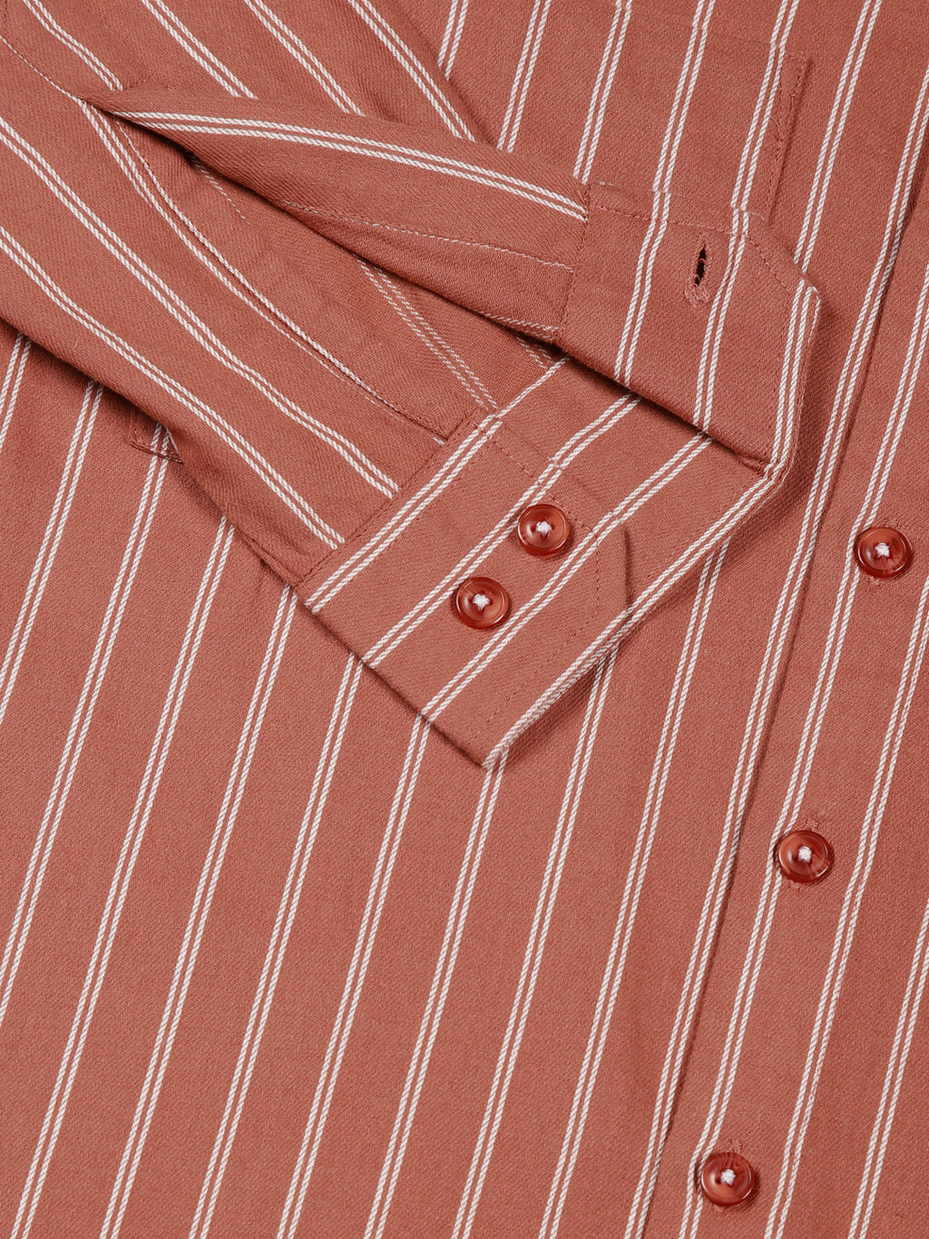 Thomas Scott Men Premium Slim Fit Opaque Striped Casual Shirt