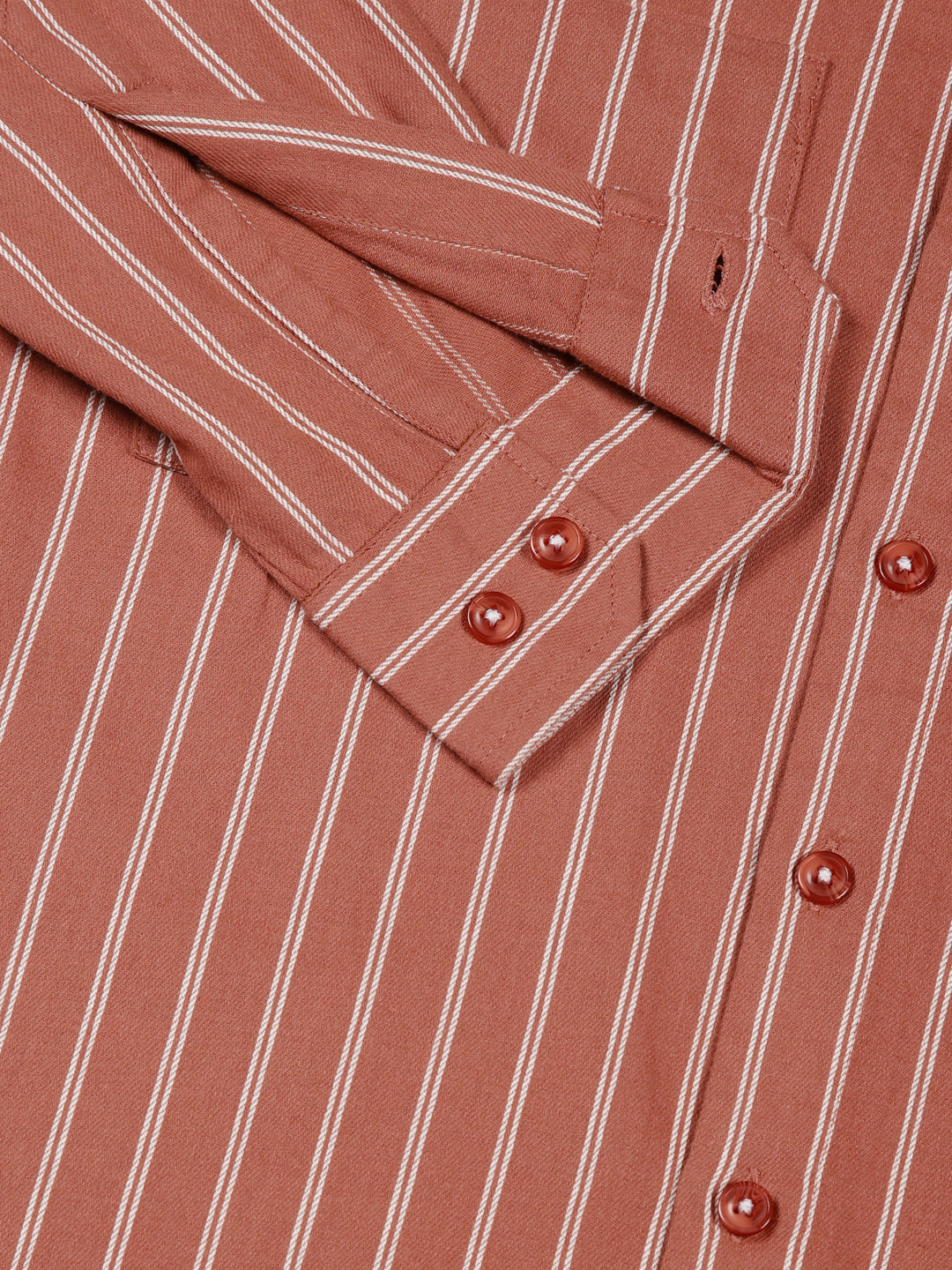 Thomas Scott Men Premium Slim Fit Opaque Striped Casual Shirt