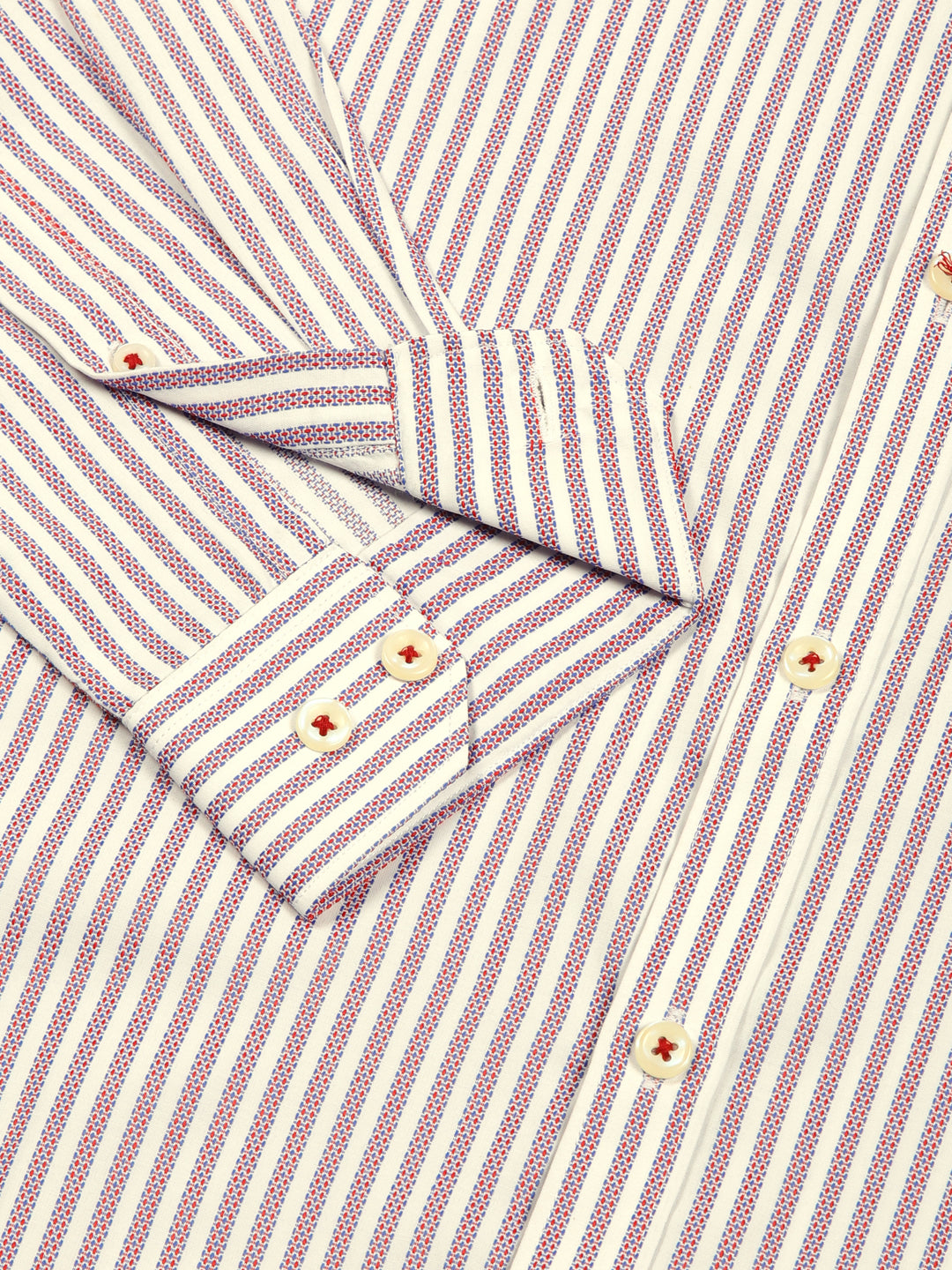 Thomas Scott Men Smart Opaque Striped Formal Shirt