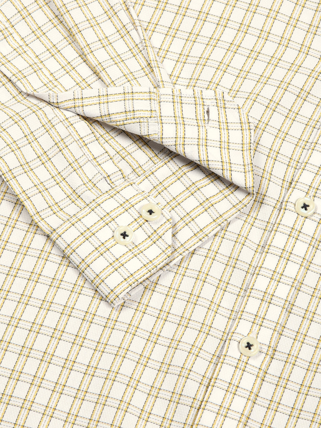 Thomas Scott Men Smart Shepherd Checks Opaque Checked Formal Shirt