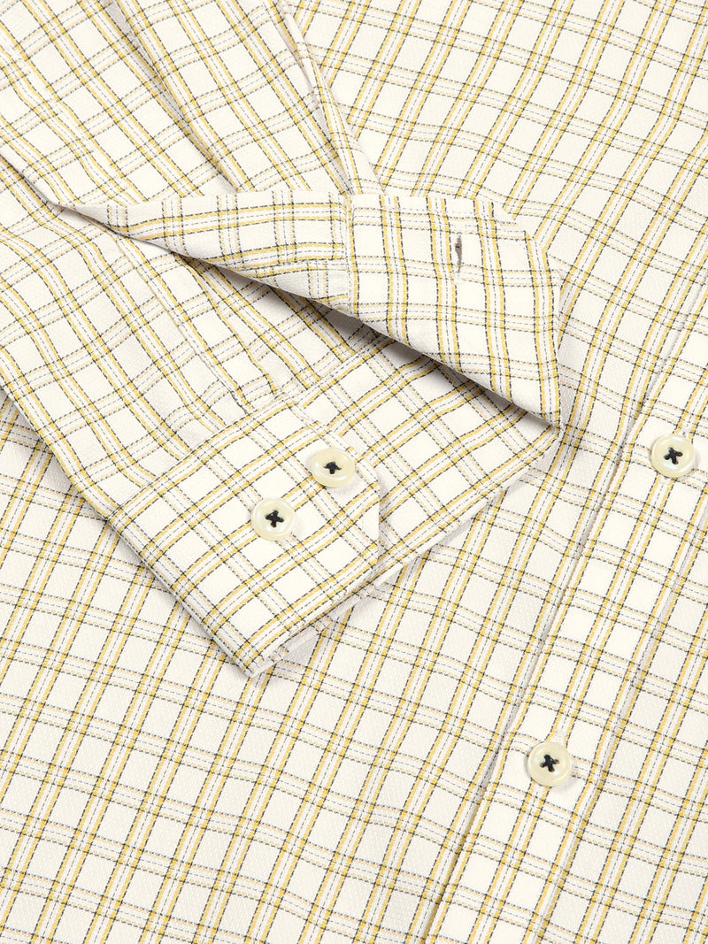 Thomas Scott Men Smart Shepherd Checks Opaque Checked Formal Shirt