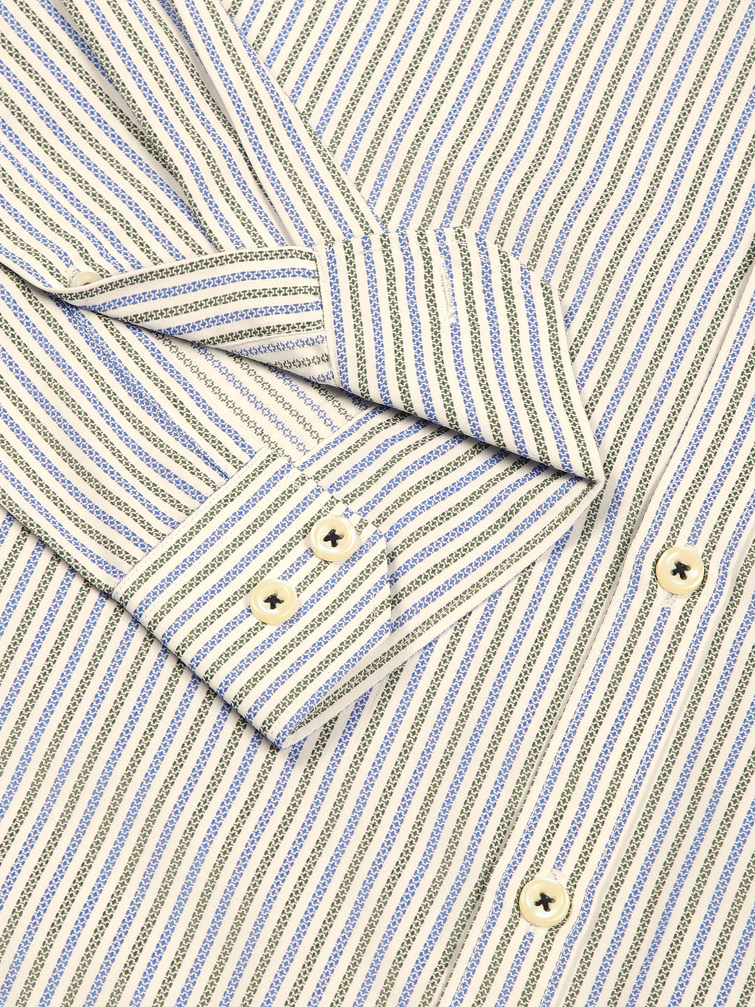 Thomas Scott Men Smart Pinstripes Opaque Striped Formal Shirt