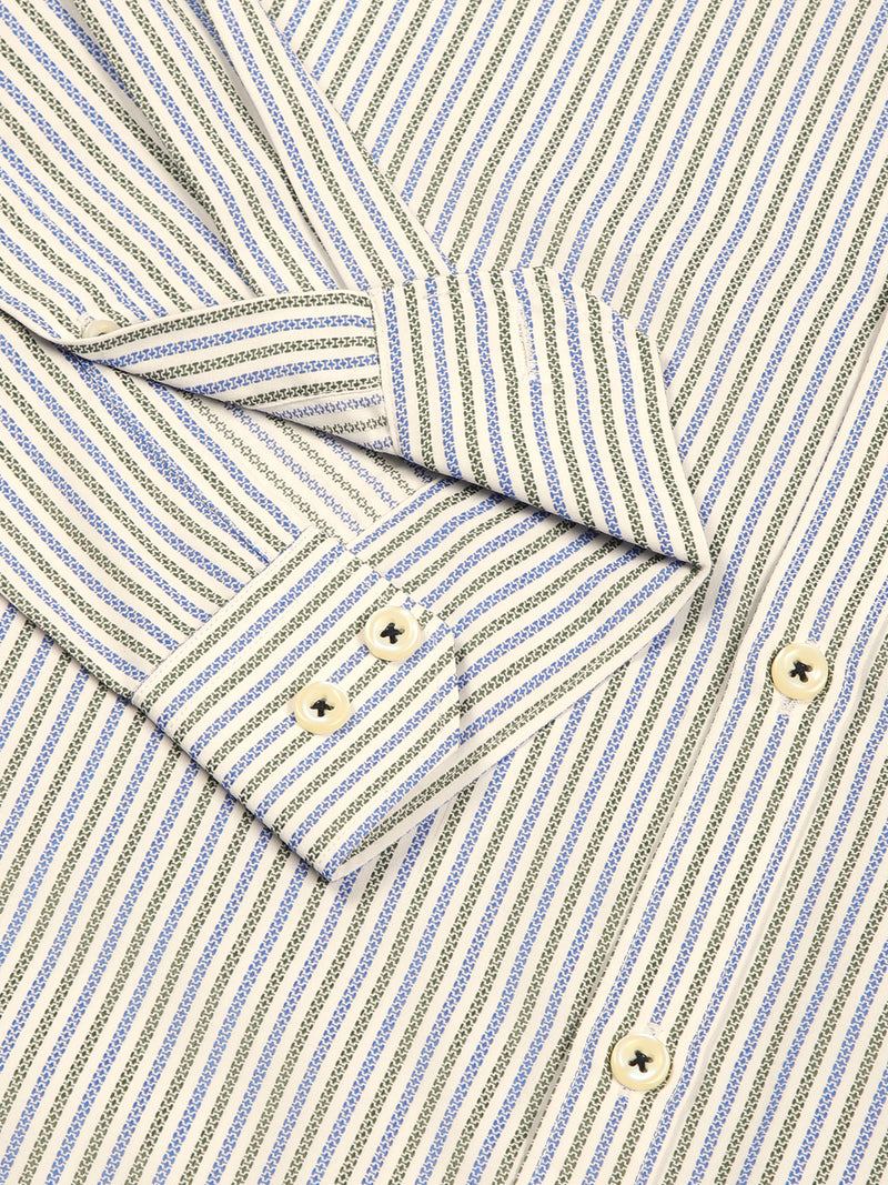 Thomas Scott Men Smart Pinstripes Opaque Striped Formal Shirt
