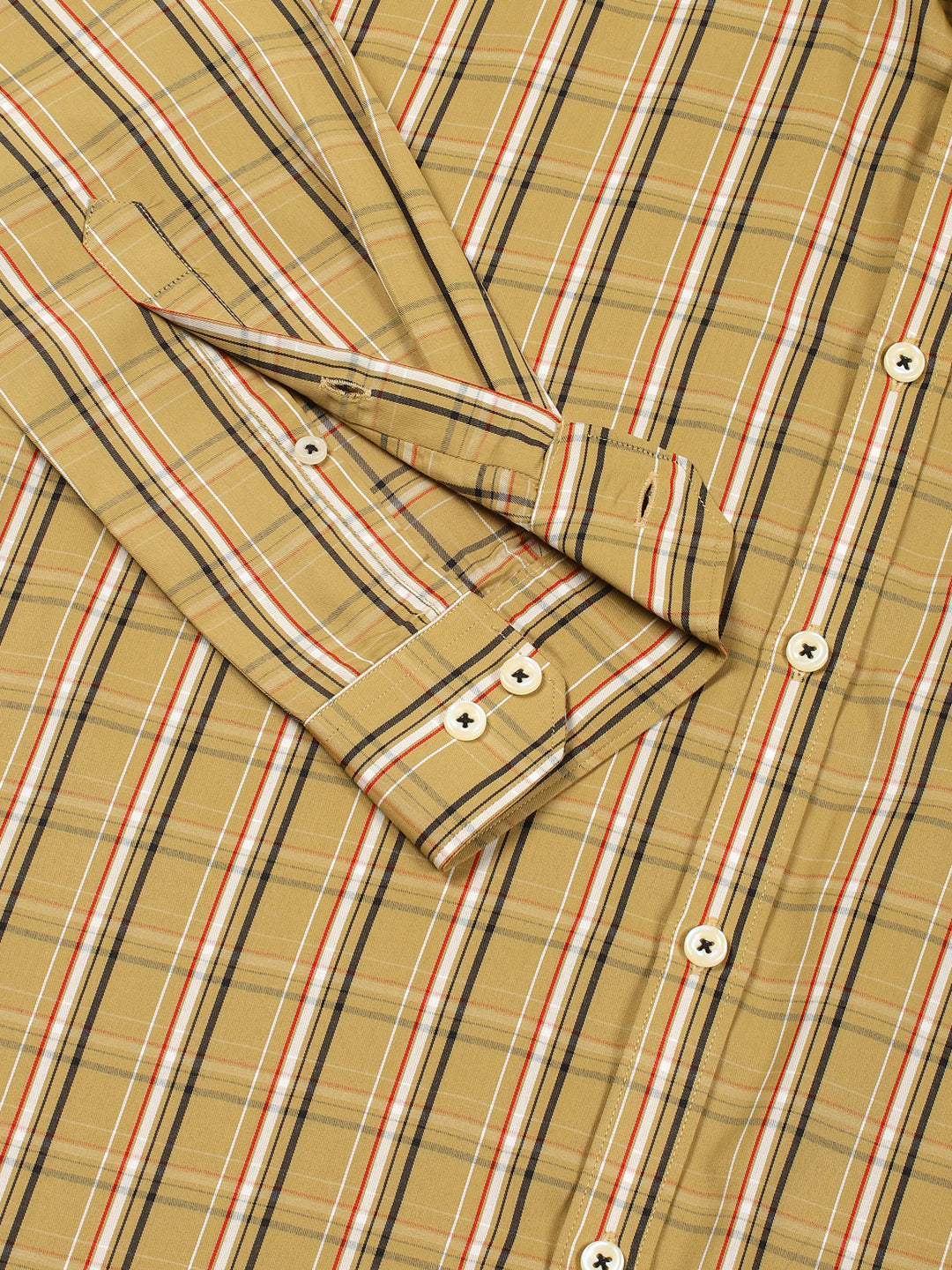 Thomas Scott Men Smart Tartan Checks Opaque Checked Formal Shirt