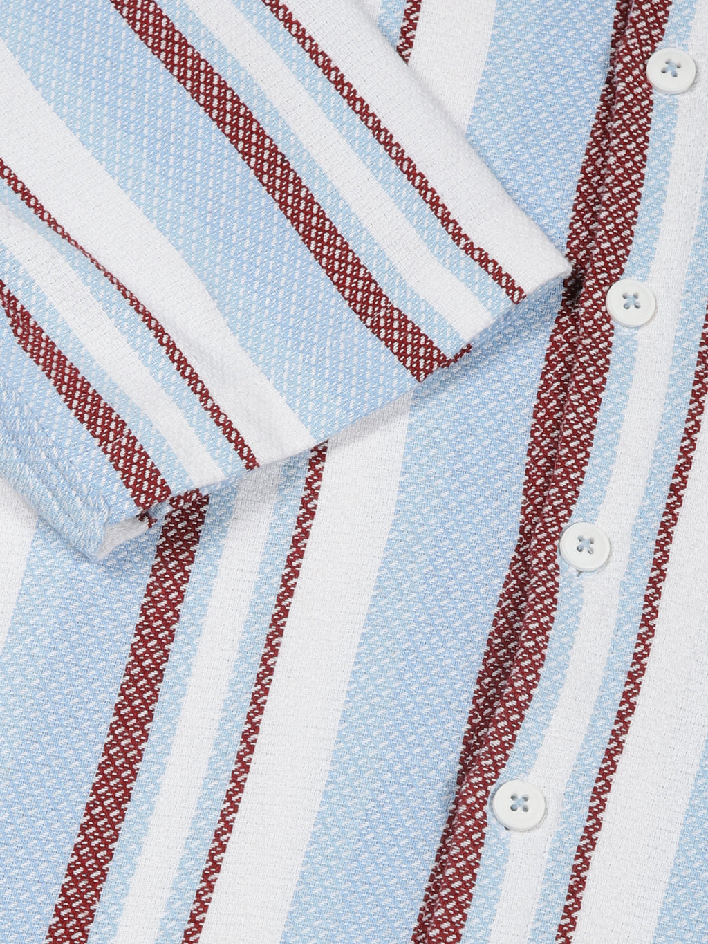 Thomas Scott Men Premium Slim Fit Opaque Striped Casual Shirt
